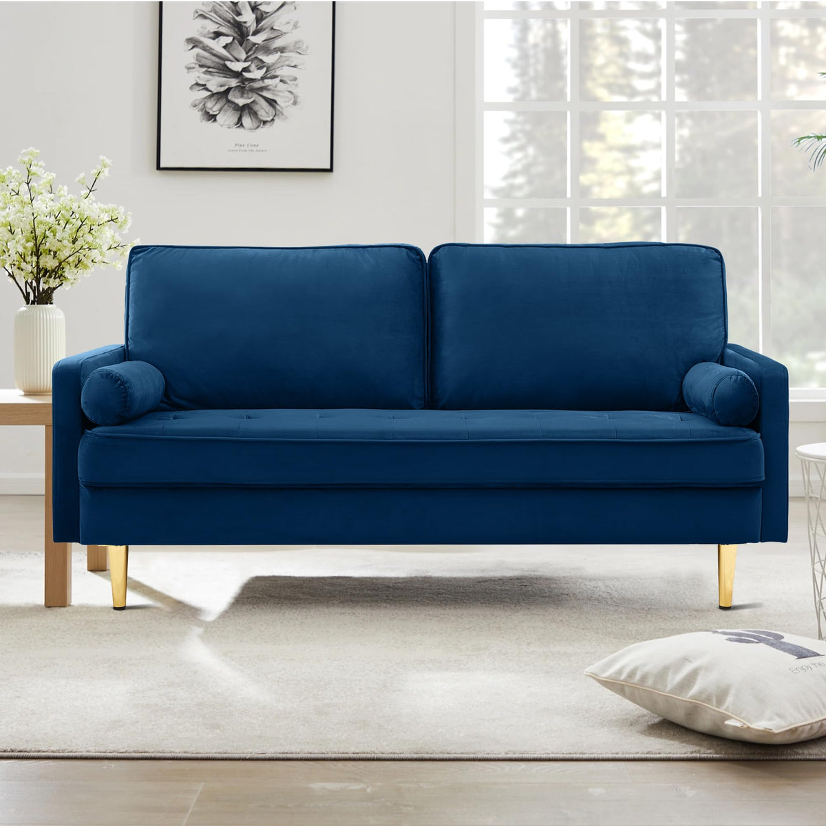 67" Velvet Tufted 2-Seater Sofa A968386