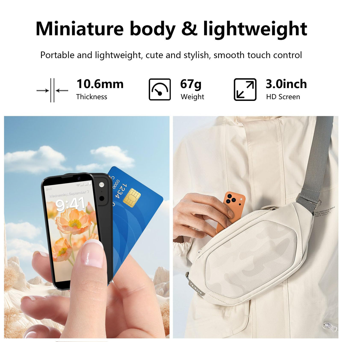 3.0" Unlocked Mini Android Smartphone T413