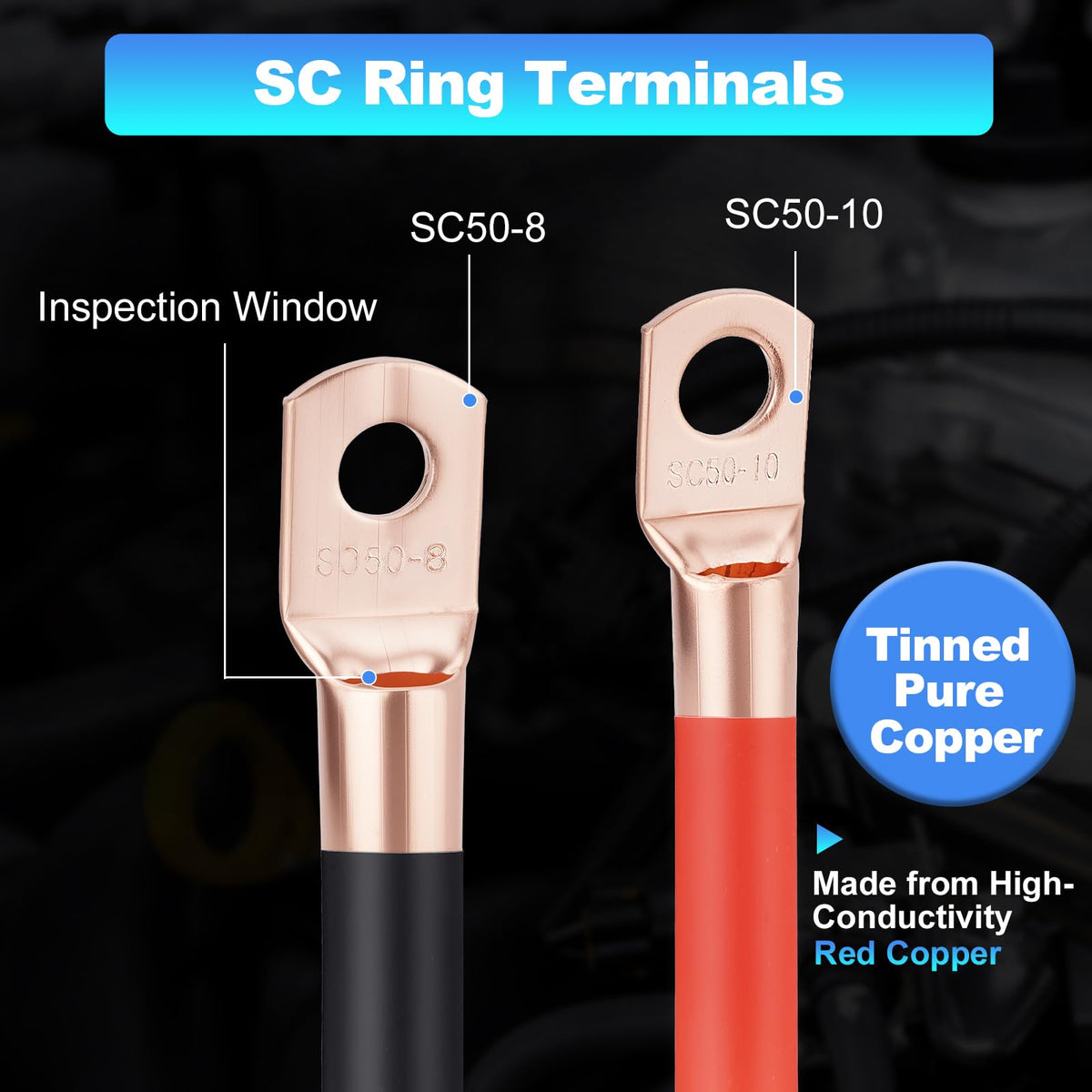 1/0 Gauge Copper Clad Aluminum Wire Kit with 250A ANL Fuse Holder X852917