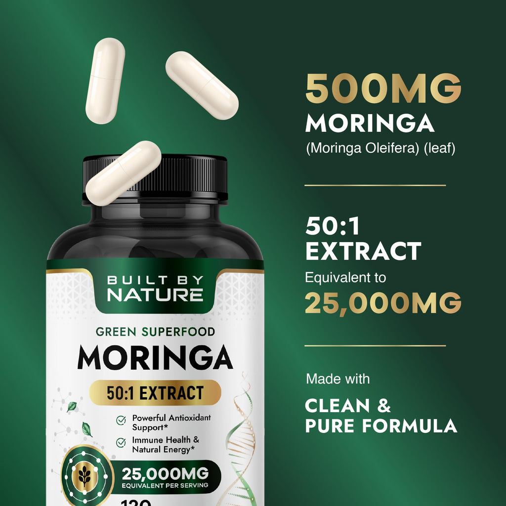 Moringa Supplement 500mg 120 Capsules S30821