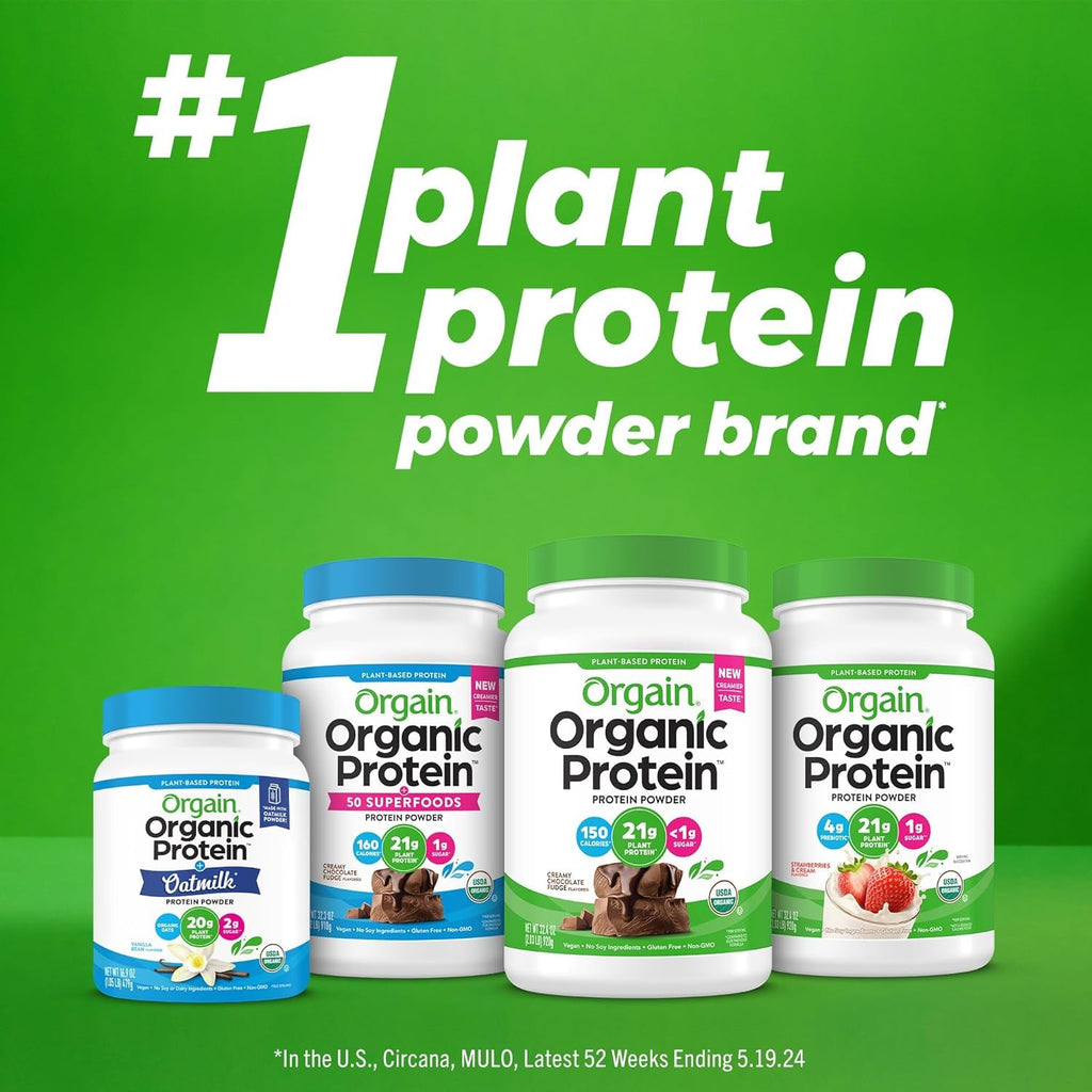 Organic Vegan Protein + 50 Superfoods Powder, 21g Plant Based Protein, 2.02 lb G8519