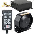 200W Emergency Slim Horn Speaker Siren PA System with Handheld Microphone L279153