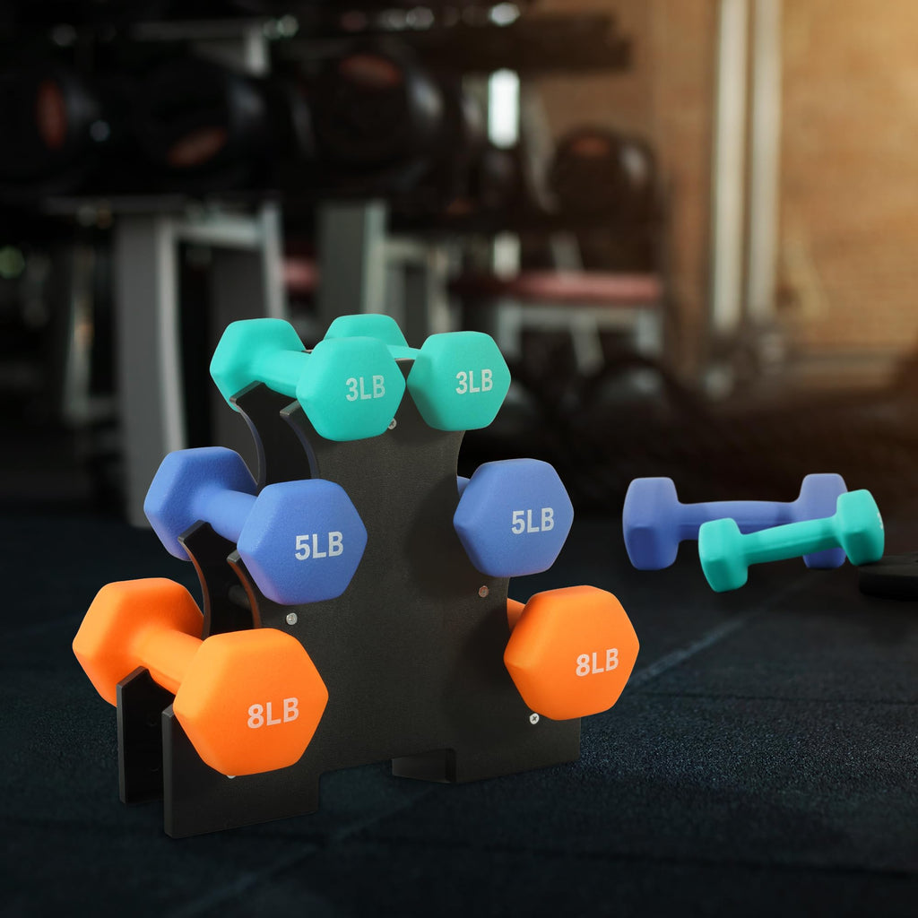 Neoprene Dumbbell Set with Rack K93724
