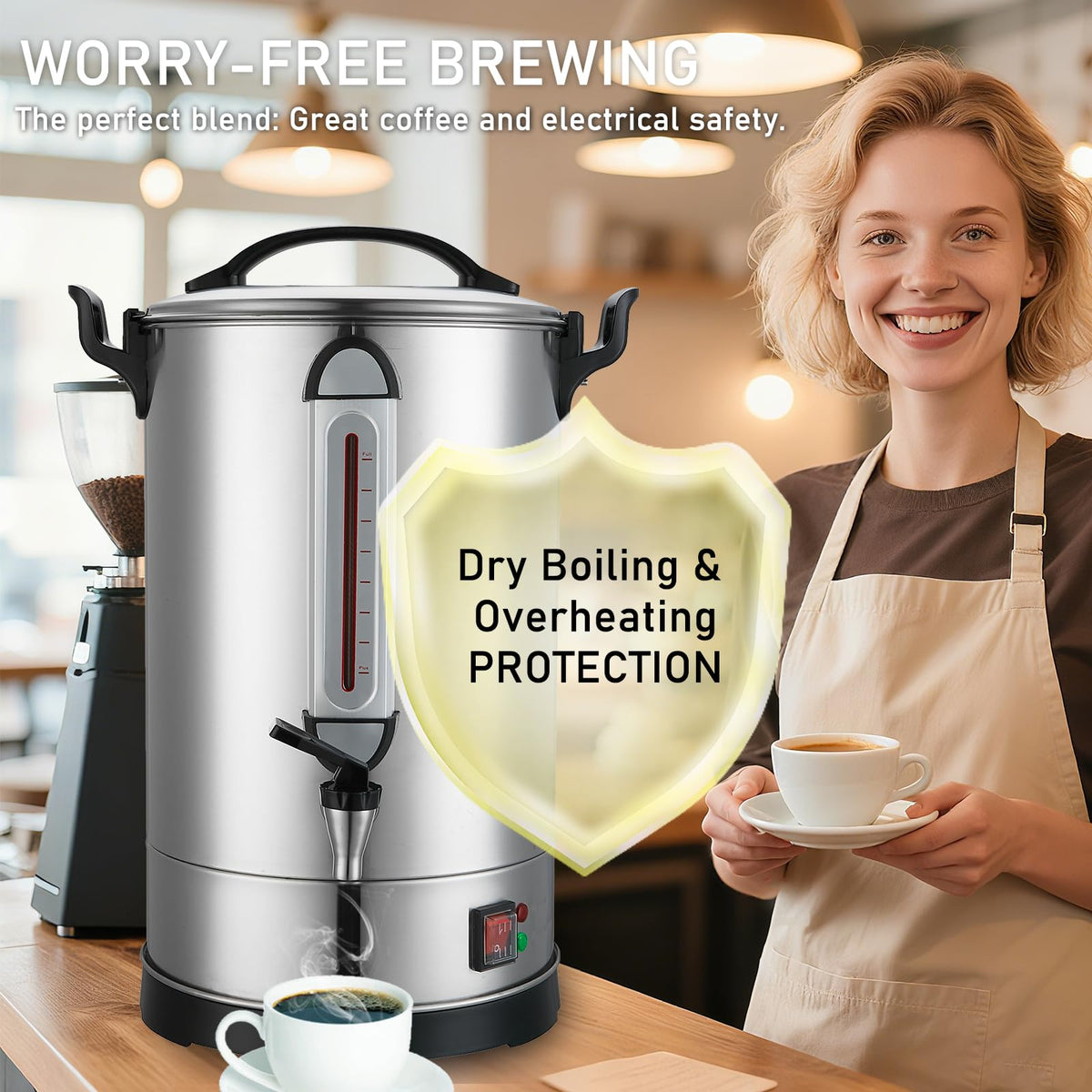 100 Cup Stainless Steel Commercial Coffee Urn Y159