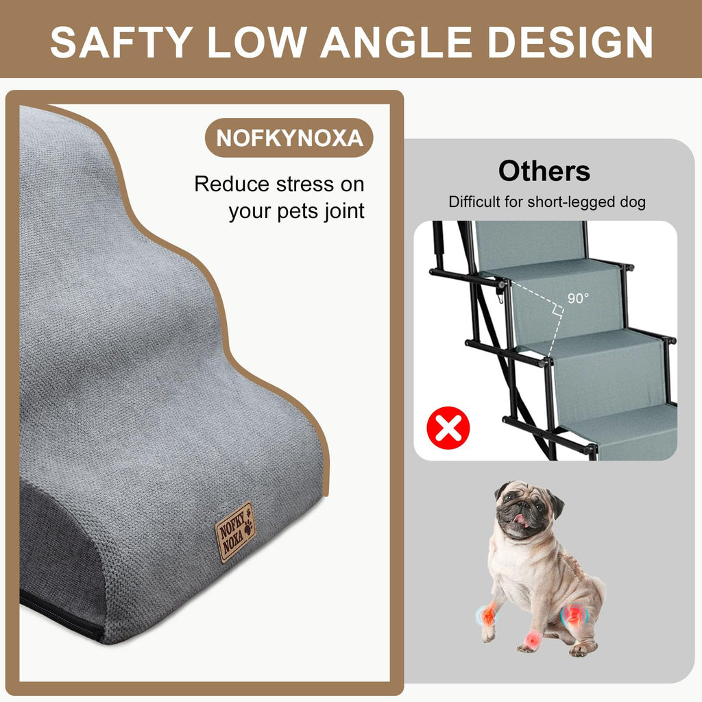 15.7" H Non-Slip Foam Dog Stairs with Storage Pocket I2981