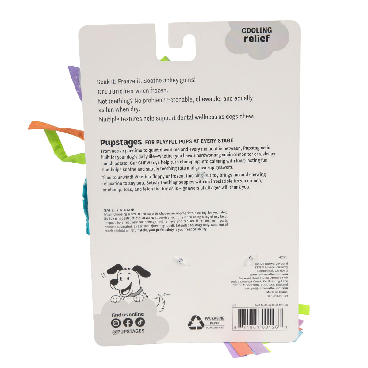 Cool Teething Stick Dental Dog Chew Toy X278113