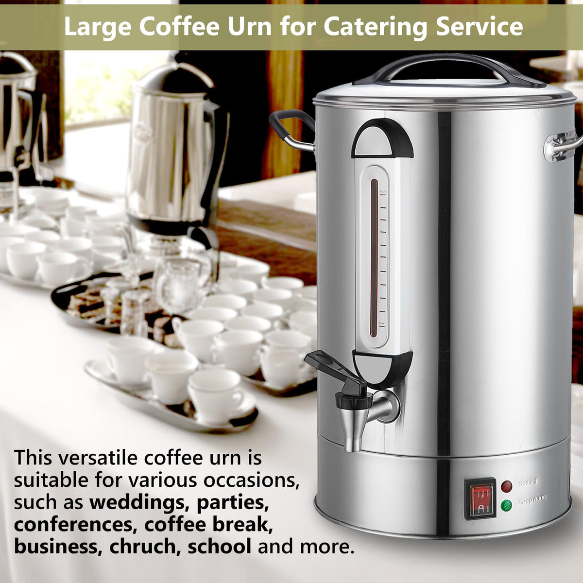 24L Stainless Steel Commercial Coffee Urn S92309