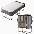 Folding Bed with 5" Memory Foam Mattress and 4 Lockable Wheels D565