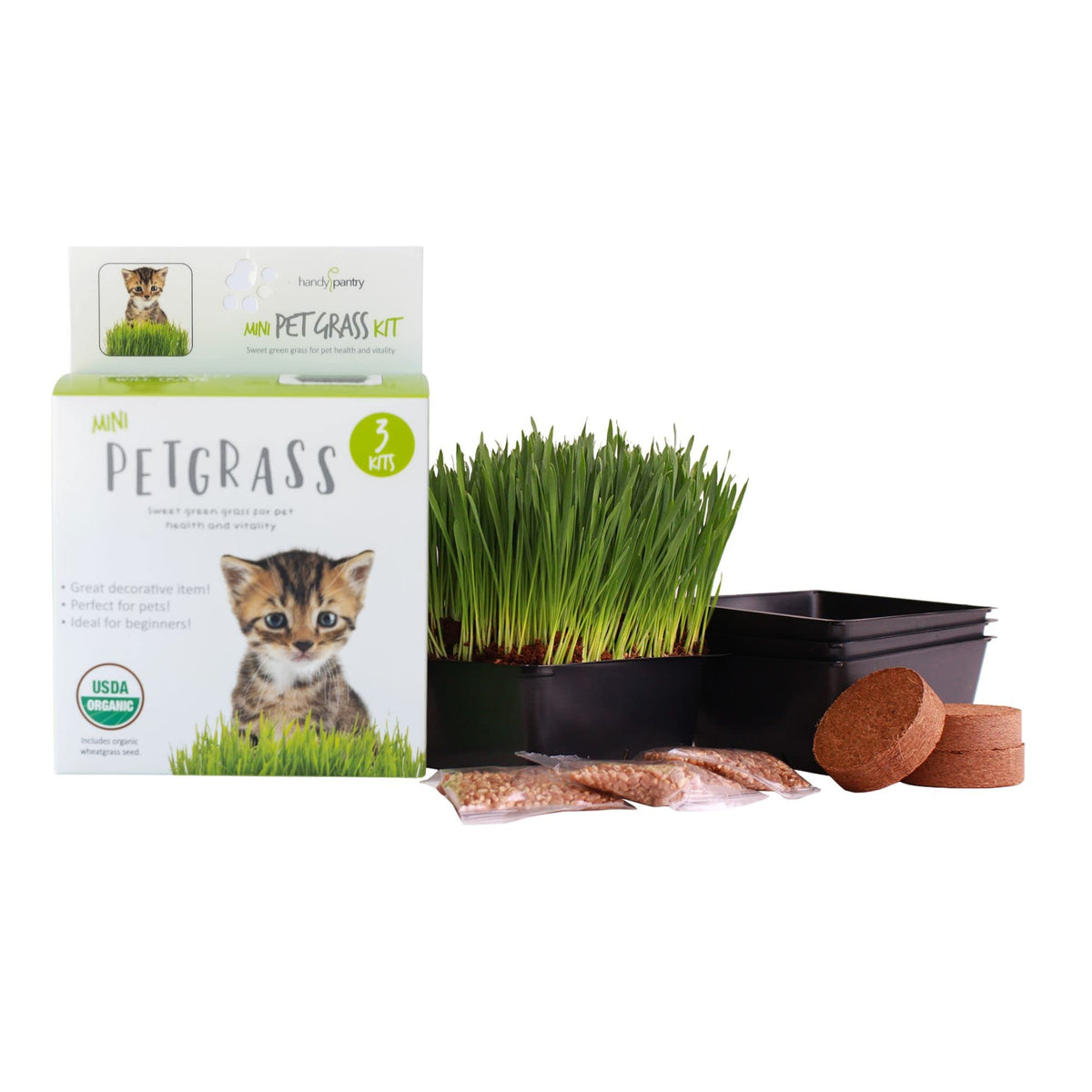 Organic Cat Grass Kit with 3 Trays K664857