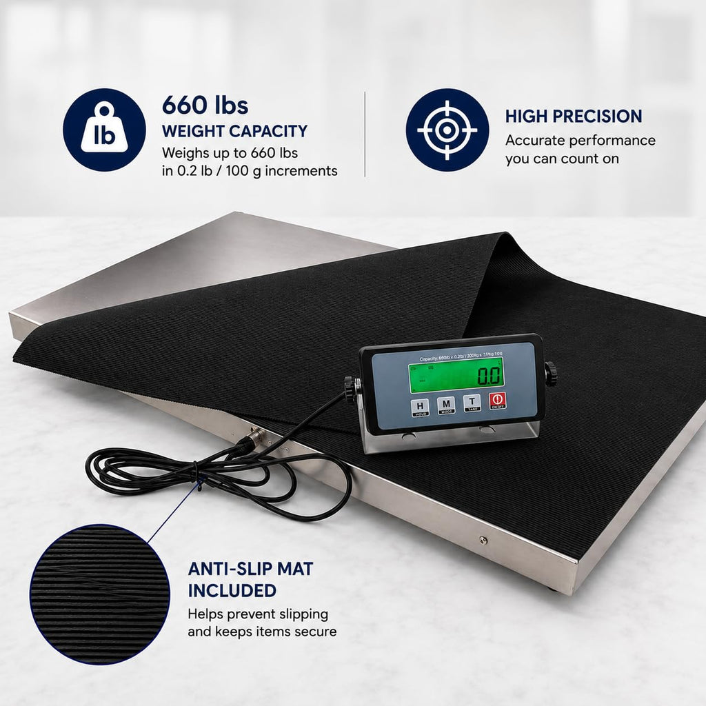 Heavy Duty 660 Pounds Veterinary Dog Scale with Stainless Steel Platform O962