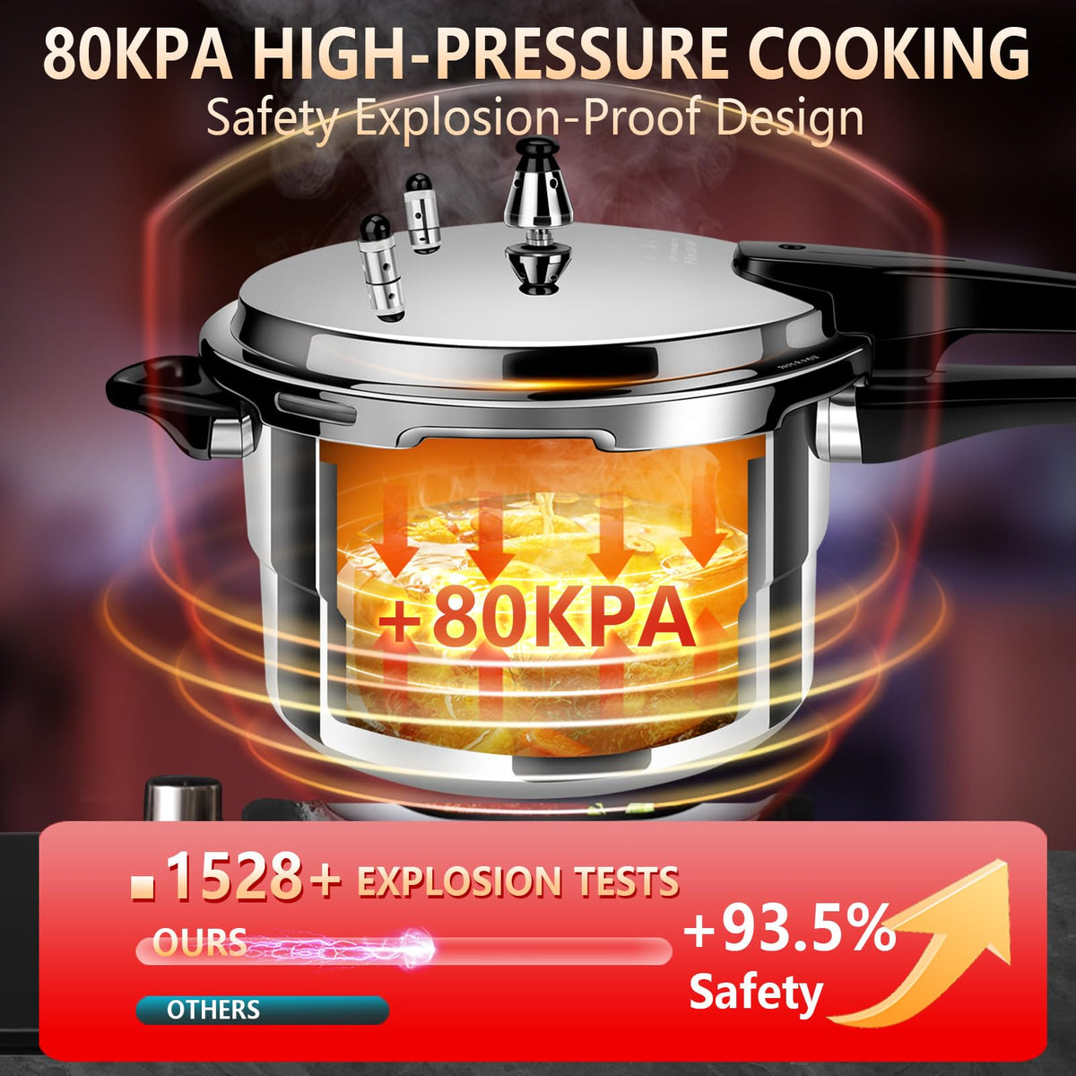 4.23 Quart Aluminum Stovetop Pressure Cooker J826