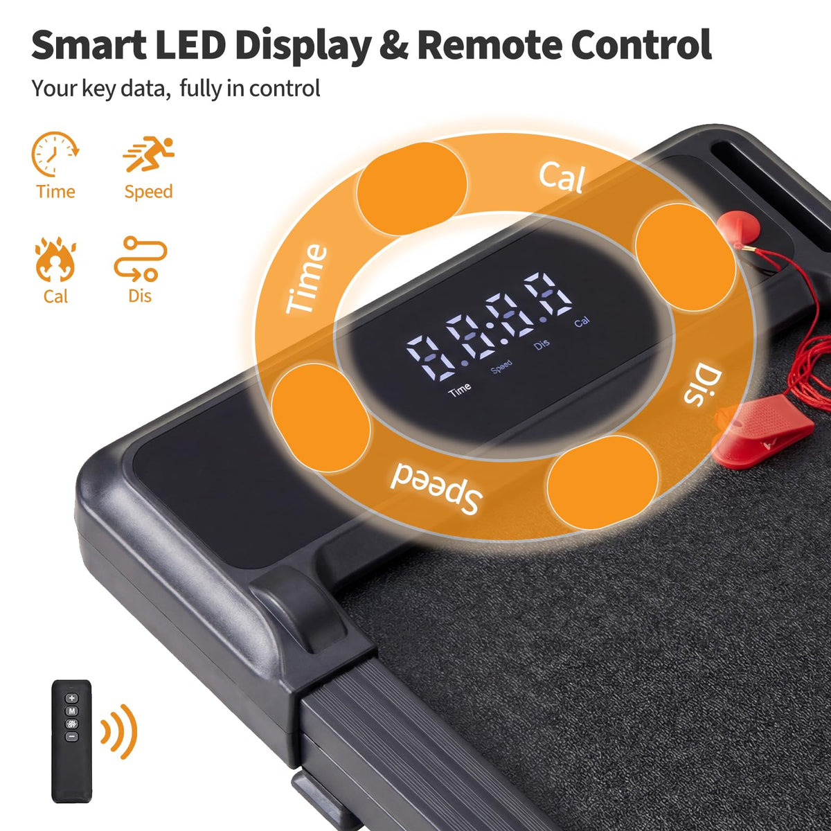Black Portable 3-in-1 Walking Pad Treadmill B81033