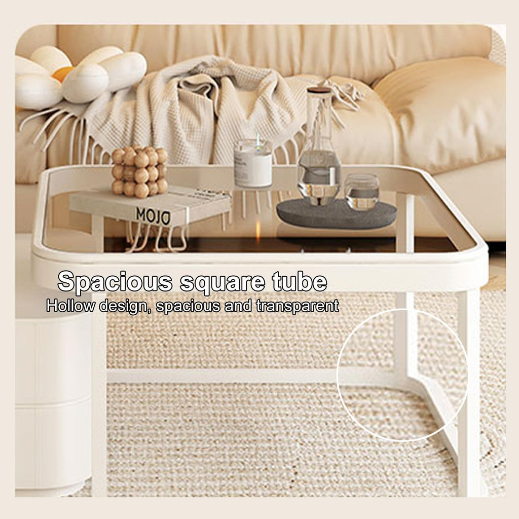 Brown Glass Coffee Table Set of 2 K2779
