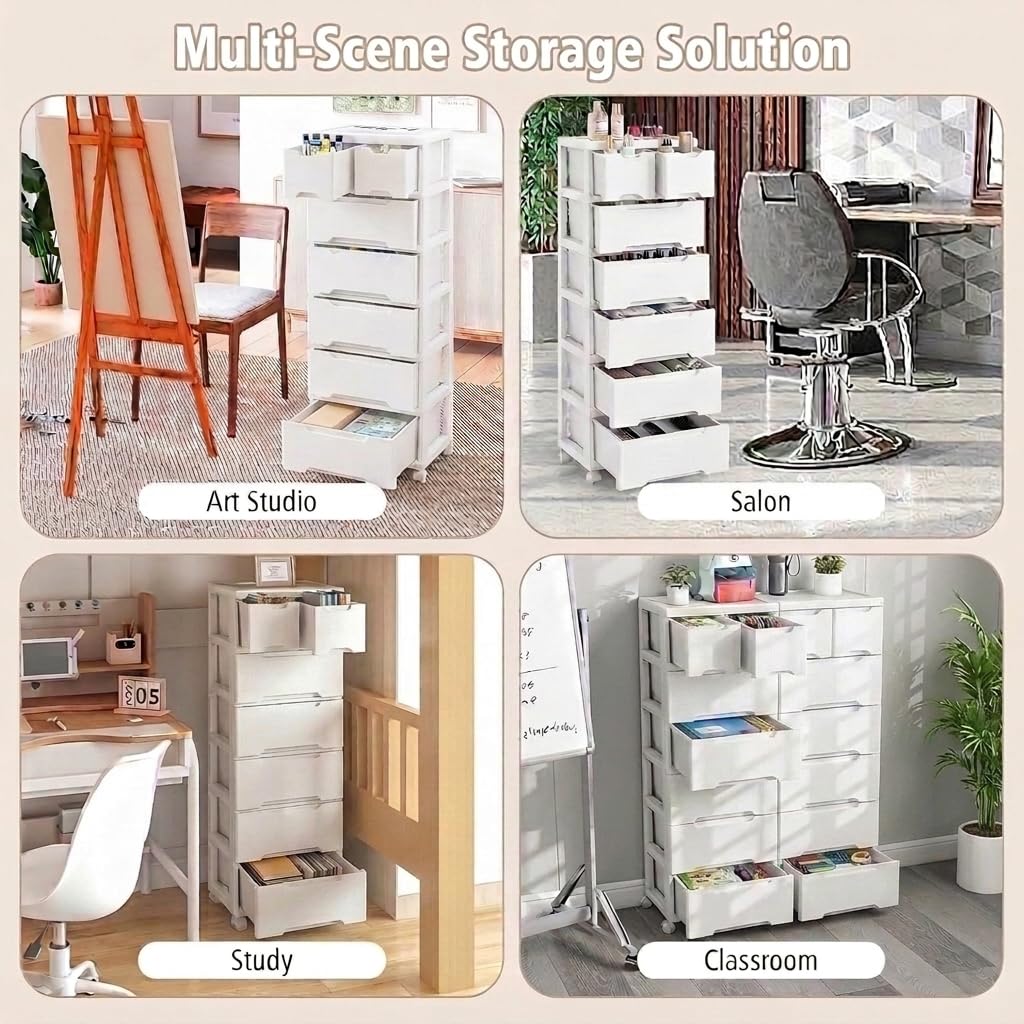 Storage Cabinet with 6 Plastic Drawers Y372930