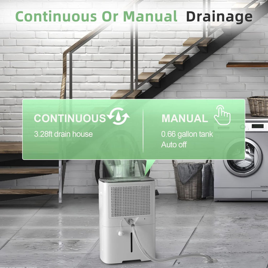50 Pint Dehumidifier with Drain Hose & Auto Humidity Control L476