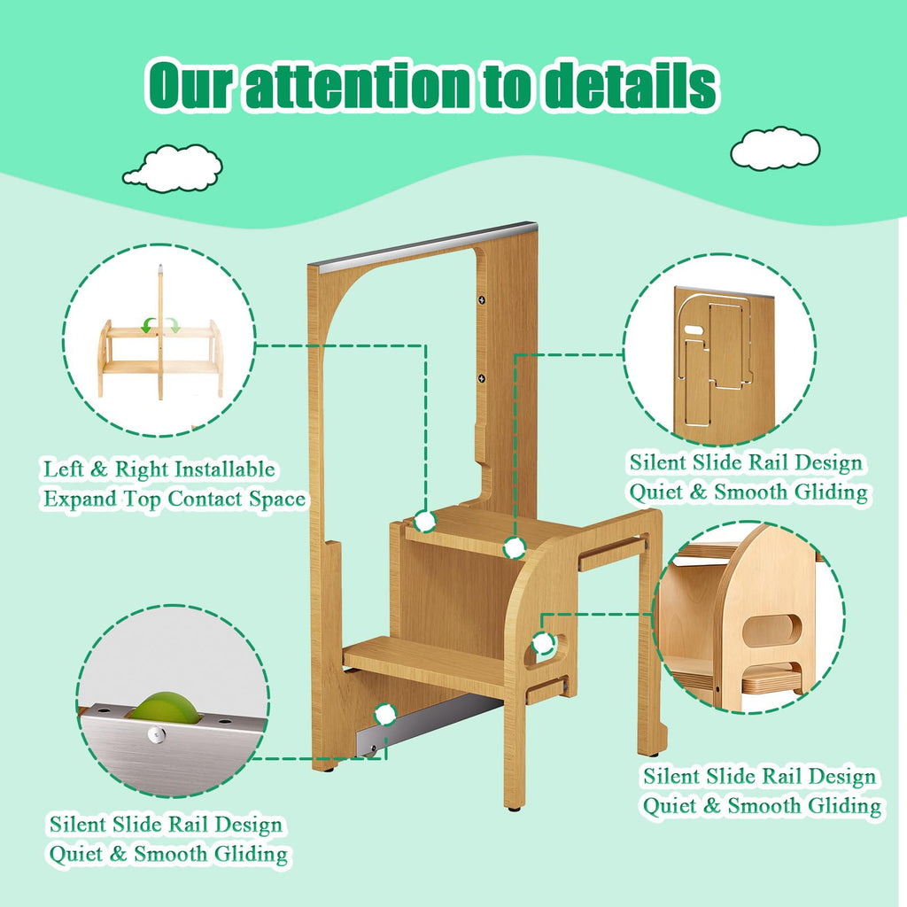 2 Step Foldable Wooden Ladder K61789
