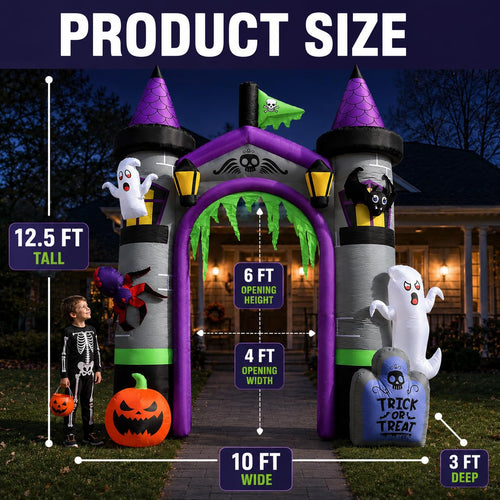 12.5 FT Inflatable Halloween Archway S9447
