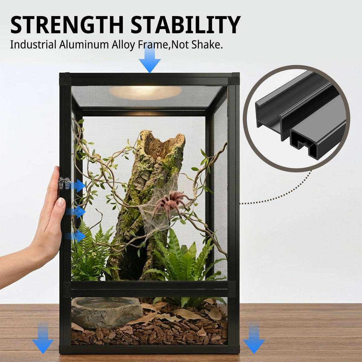33 Gallon 26"x17"x17" Mesh Screen Reptile Enclosure T432816