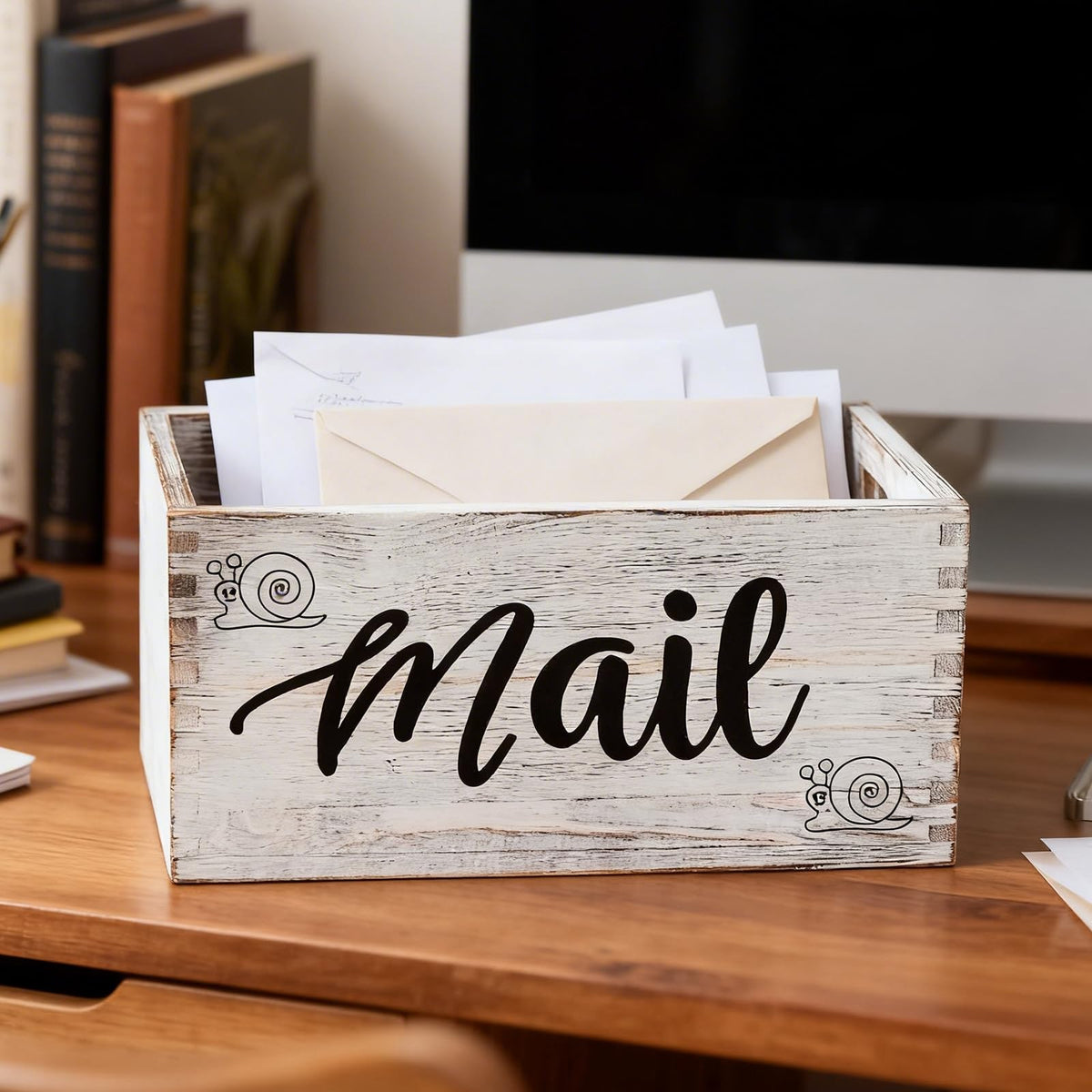 White Mail Holder and Key Organizer W624666