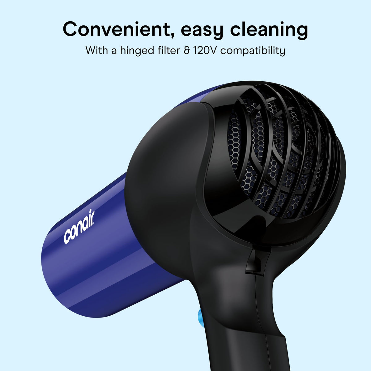 Lightweight 1875W Hair Dryer with Diffuser & Concentrator Attachments S88452