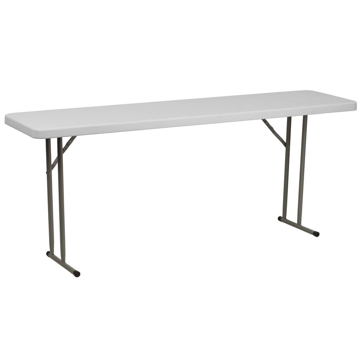 6 Pack 6-Foot Granite White Plastic Folding Training Table C495528