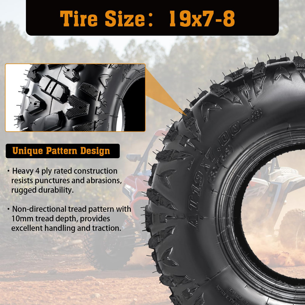 19x7-8 All-Terrain ATV UTV Tires 2 PCS U358526