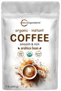 Organic Instant Coffee 1lb Powder Medium to Dark Roast A419886