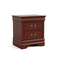 Solid Wood Nightstand with Drawers and Antique Nickle Handles S766