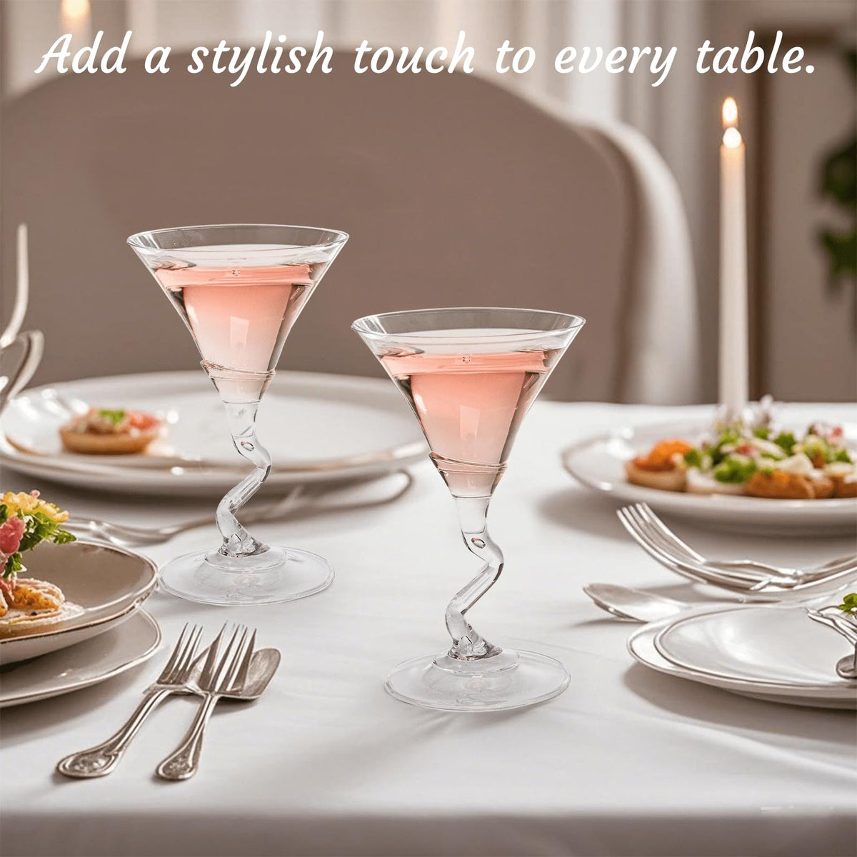 18 Pack 5 Oz Plastic Martini Glasses with Twisted Stem O931