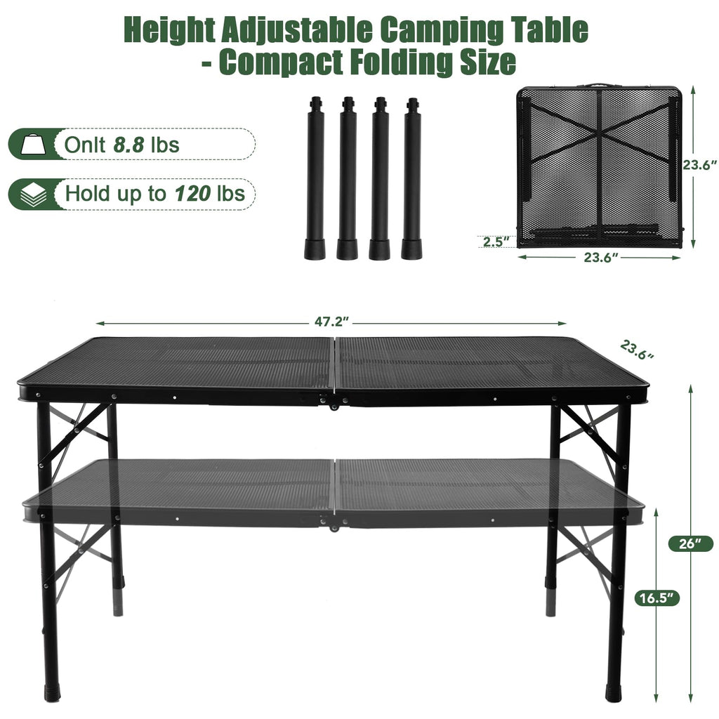 4Ft Metal Folding Camping Table C63763