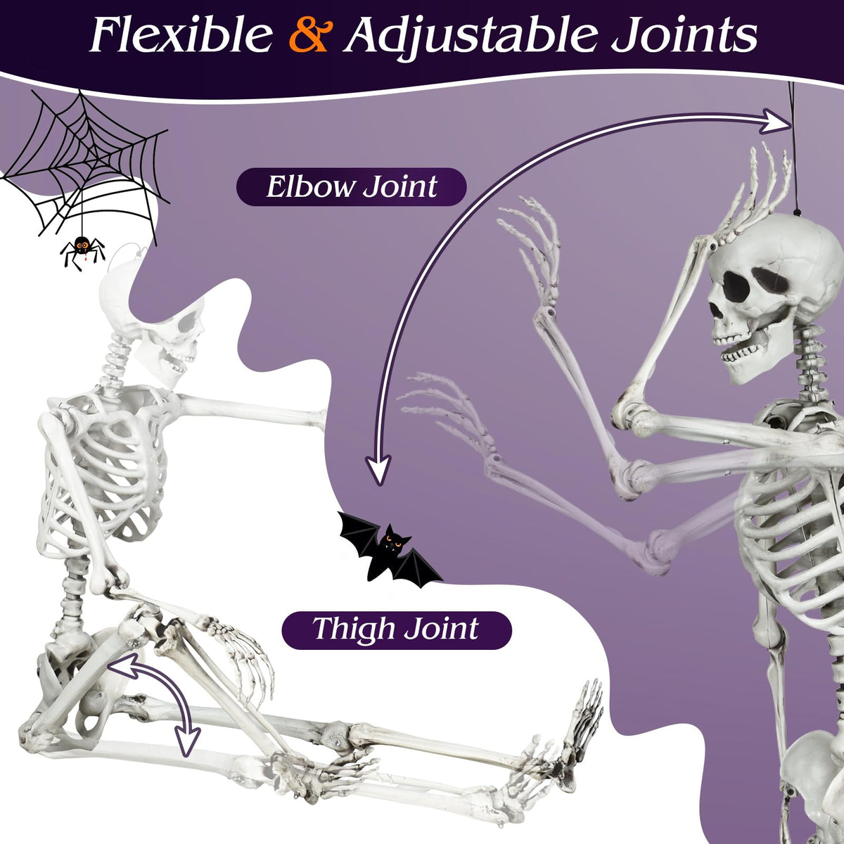 5.4 FT Posable Skeleton Decoration Y341070
