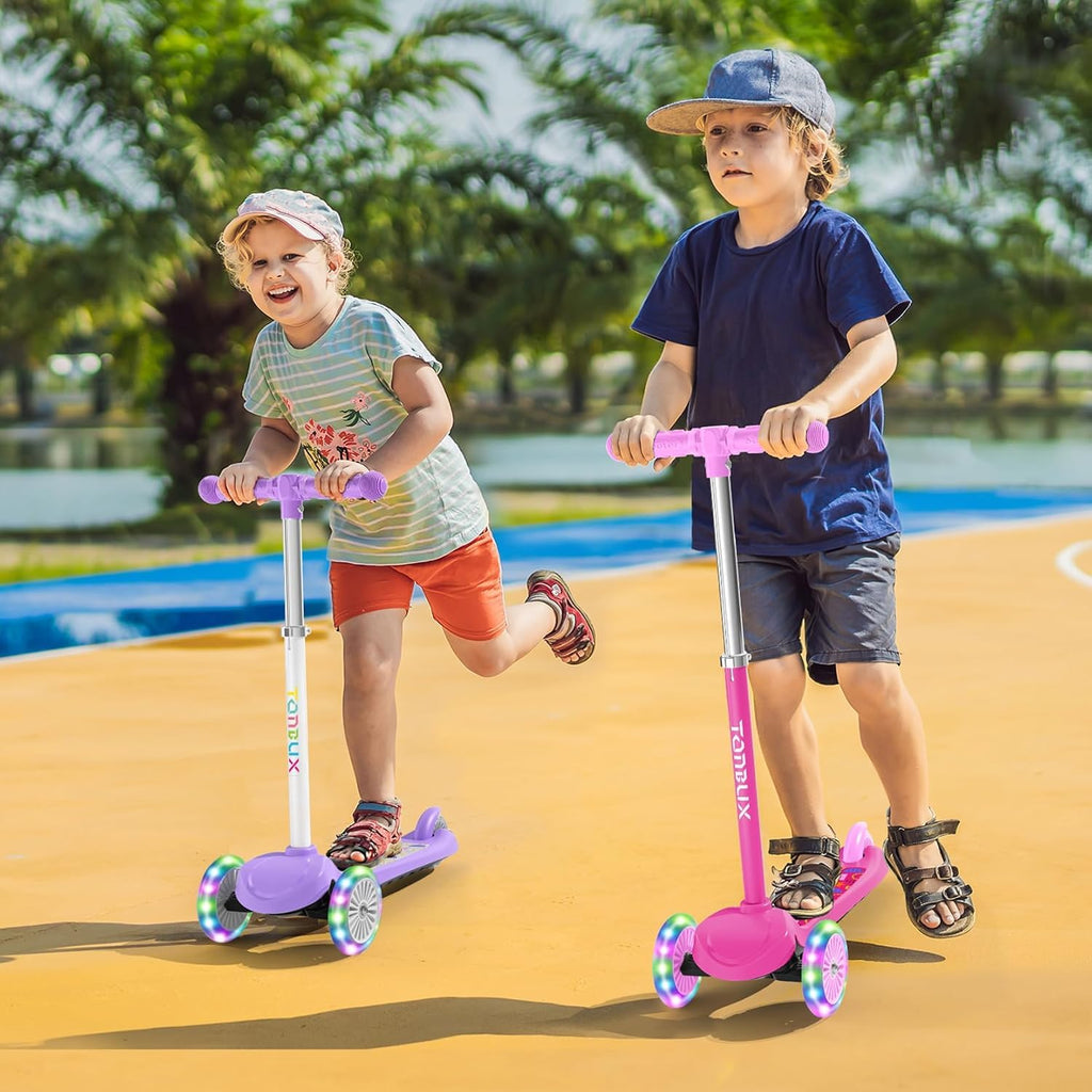 Kids 3-Wheel Scooter with Light-Up Deck and Wheels W549283