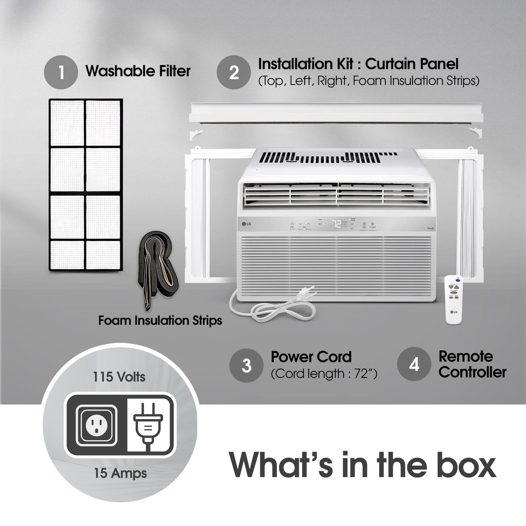 8000 BTU White Window Air Conditioner D662