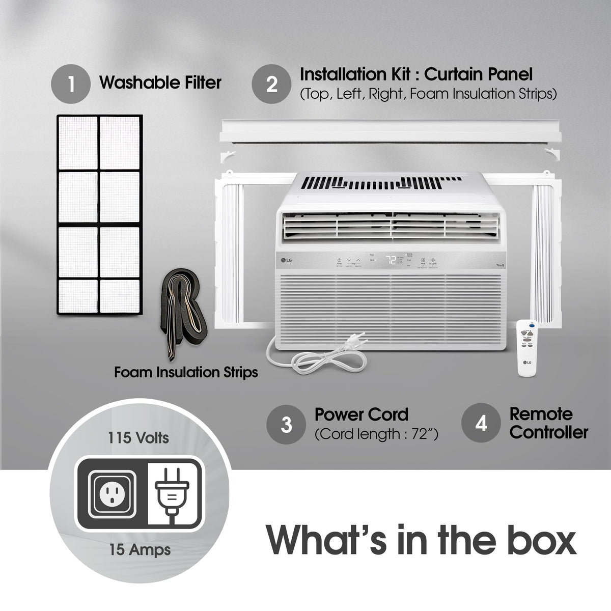 8000 BTU White Window Air Conditioner D662