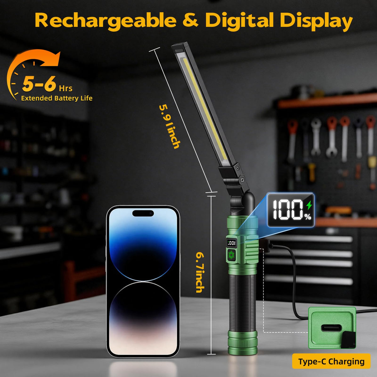 Rechargeable Magnetic LED Work Light Q902