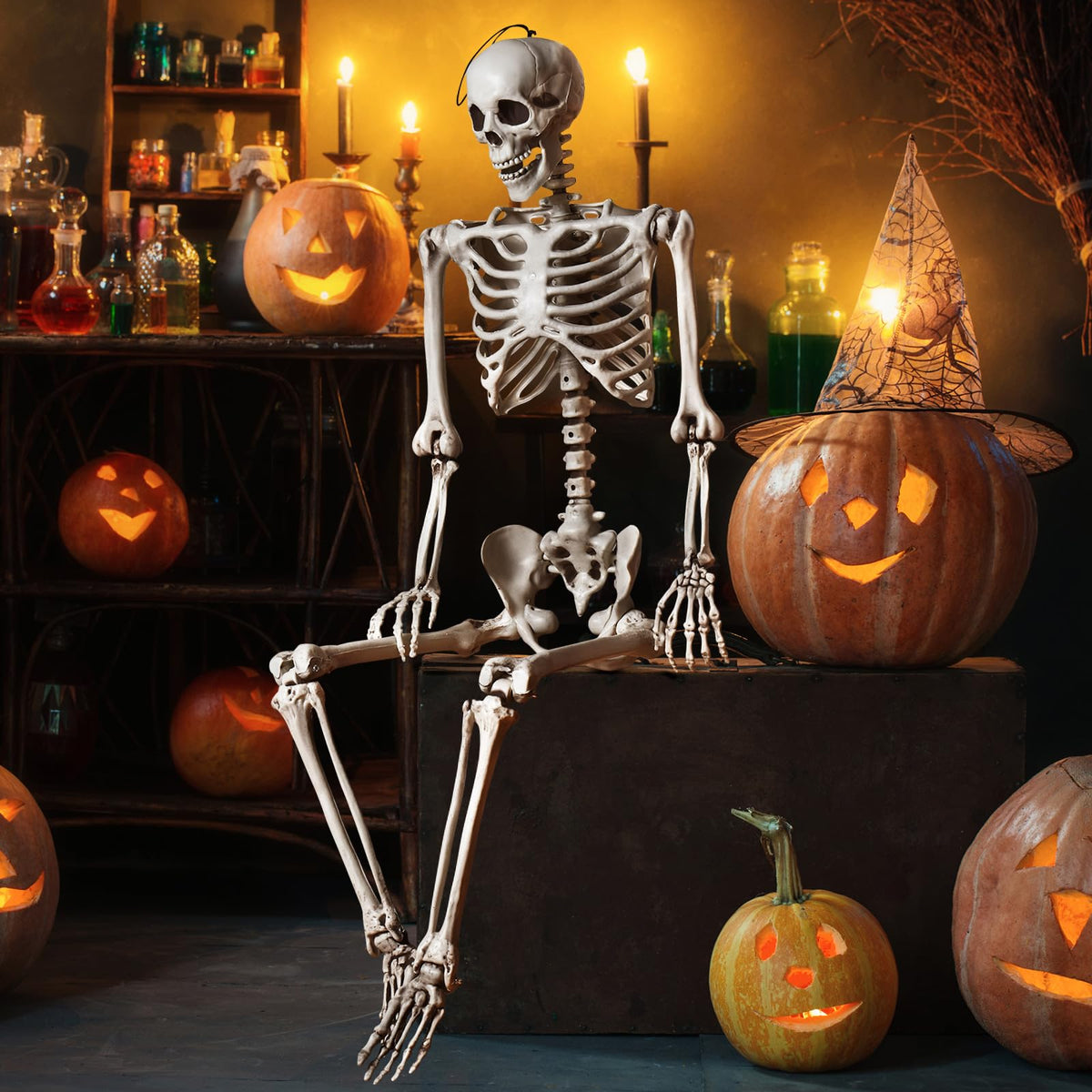 5.4 FT Posable Skeleton Decoration Y341070