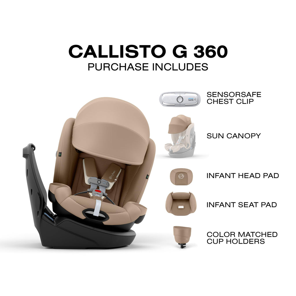 Rotating All-in-One Convertible Car Seat, Almond Beige K77795