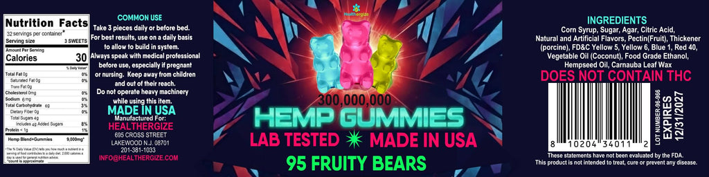 Hemp Gummies 95 Count A224
