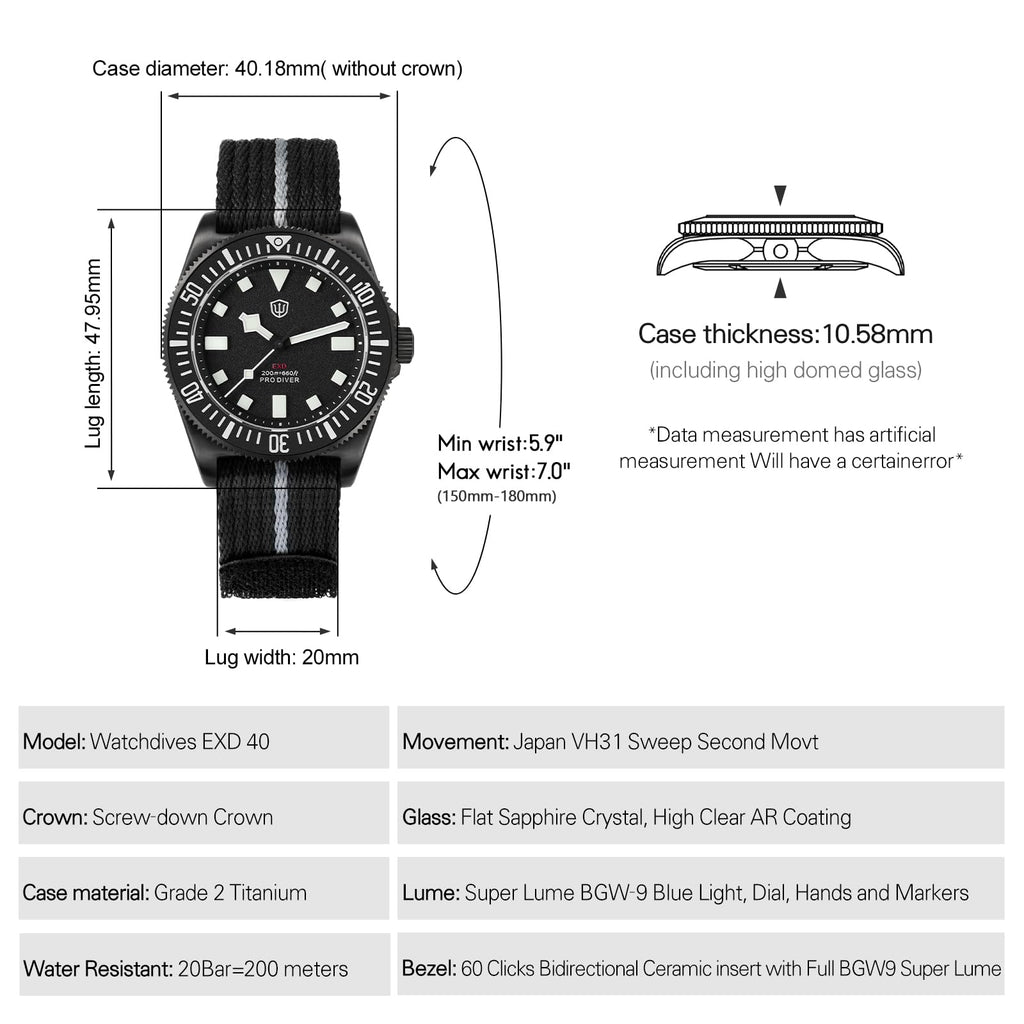 40mm Titanium Dive Watch K260897