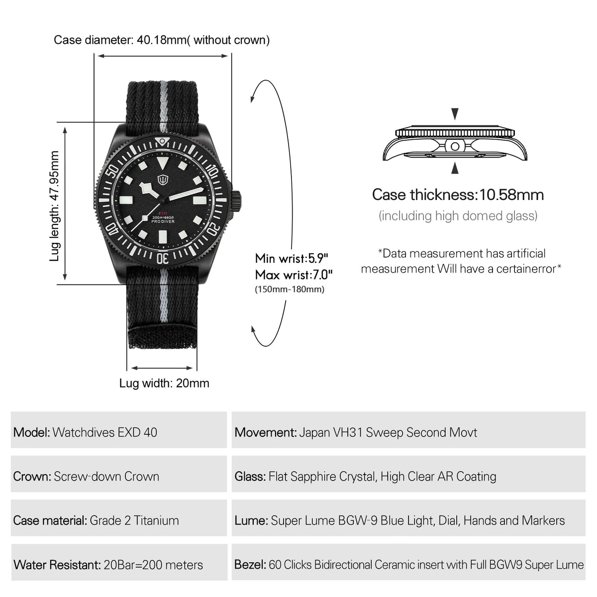 40mm Titanium Dive Watch K260897