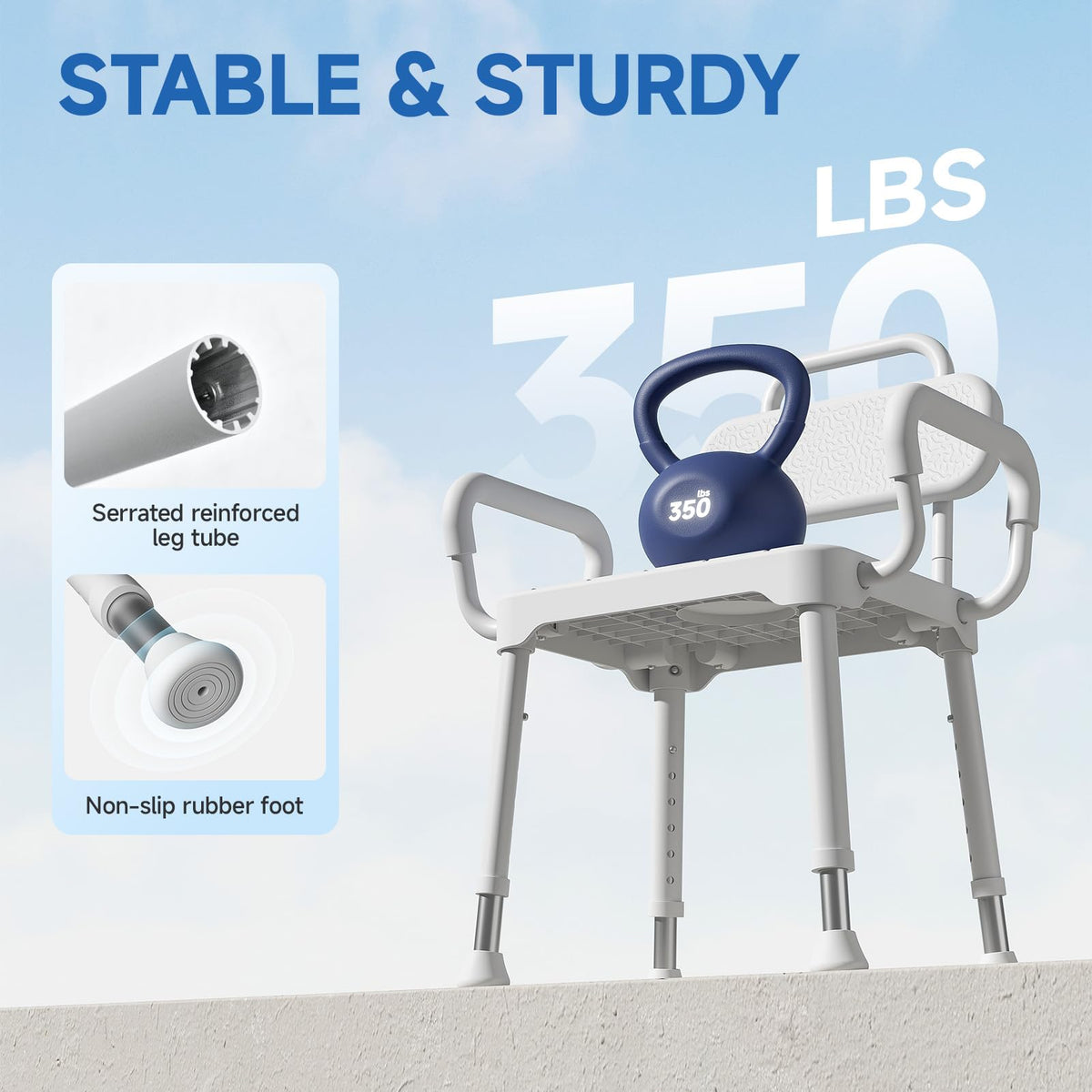 Shower Chair with Back & Arms G46382
