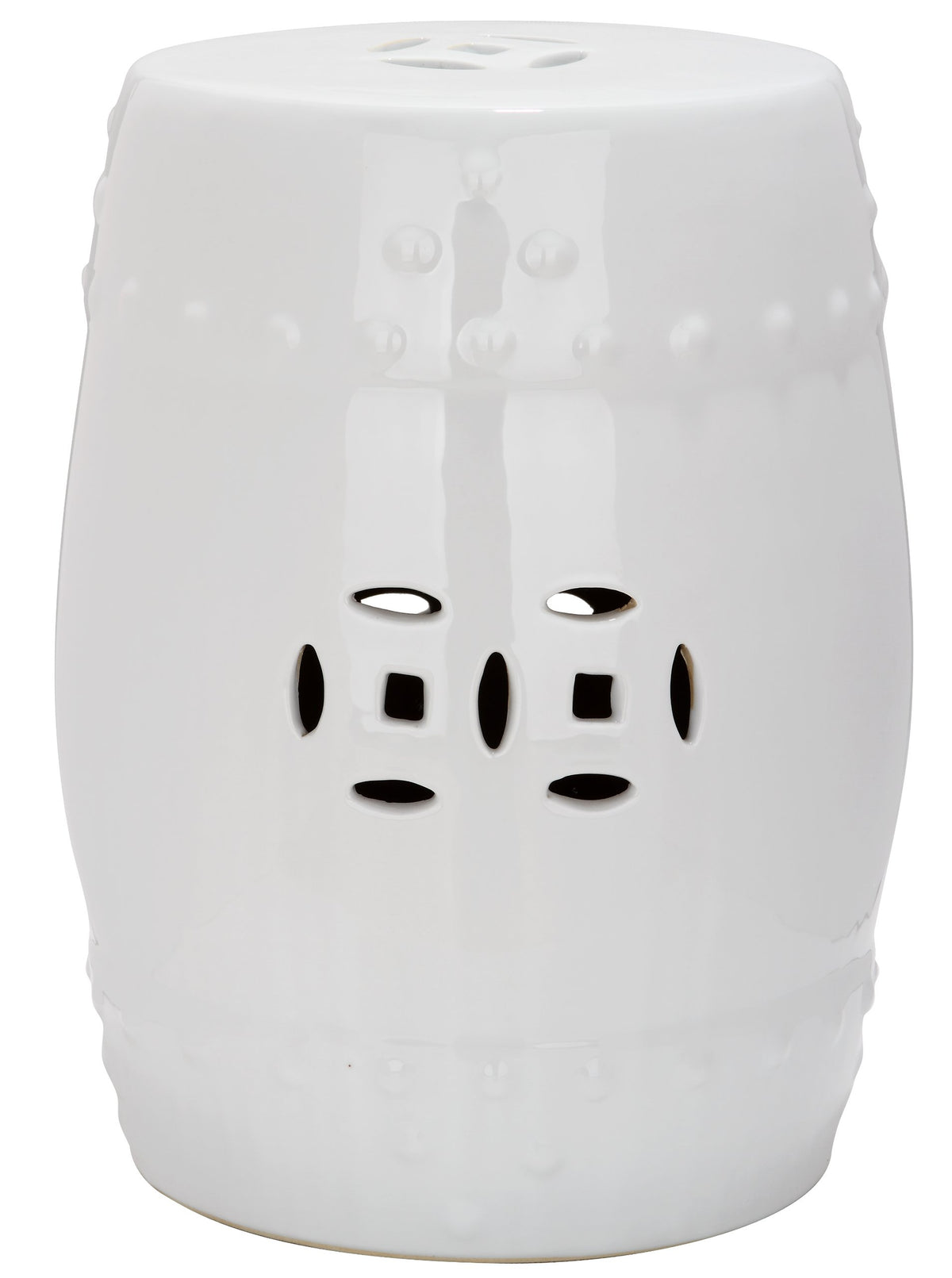 White Ceramic Garden Stool Q114120