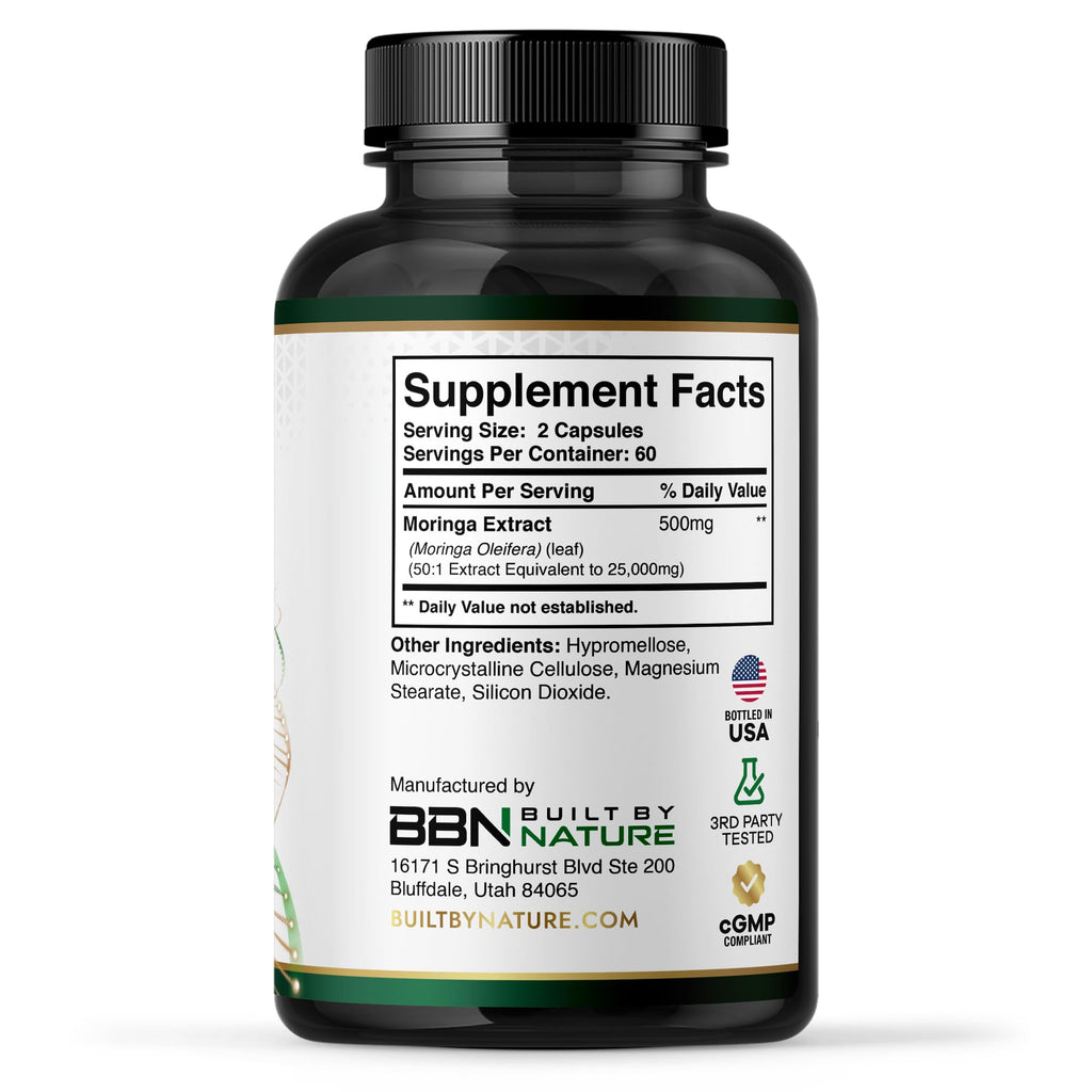 Moringa Supplement 500mg 120 Capsules S30821
