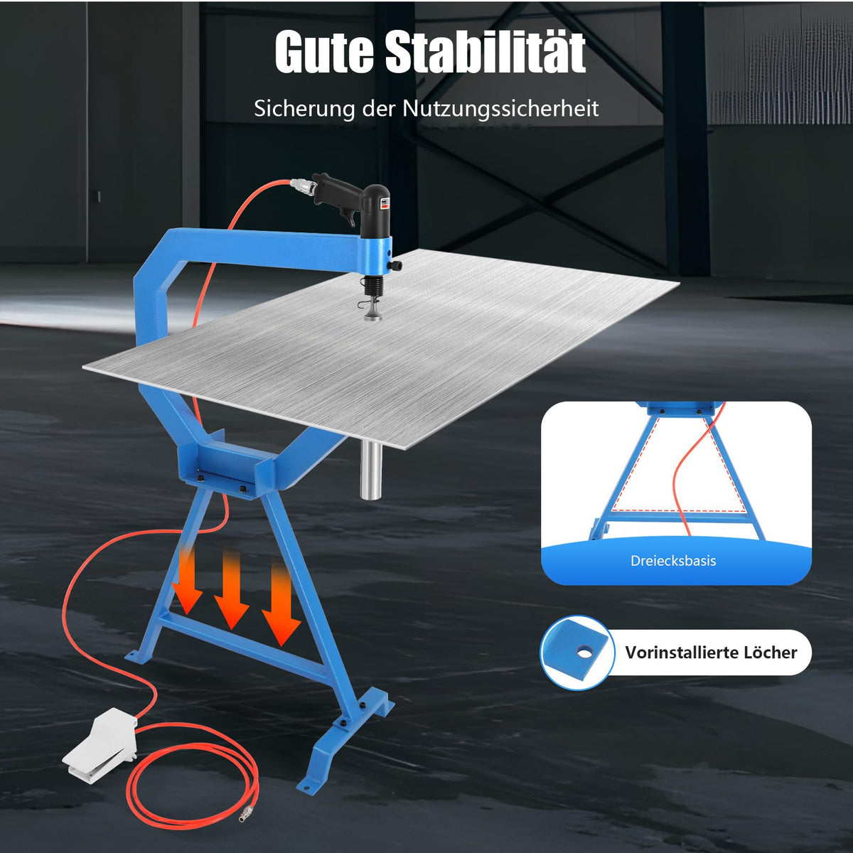 Pneumatic Planishing Hammer with Pedal and Stand U4560