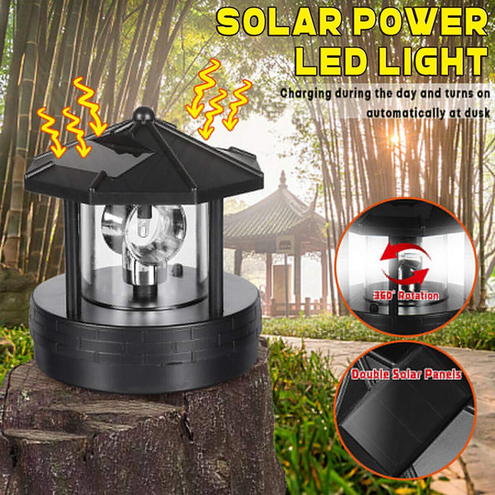 Solar Powered LED Lighthouse Outdoor Lamp O43707