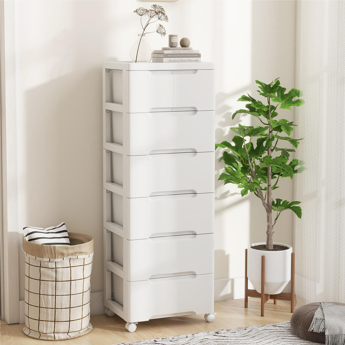 Storage Cabinet with 6 Plastic Drawers Y372930