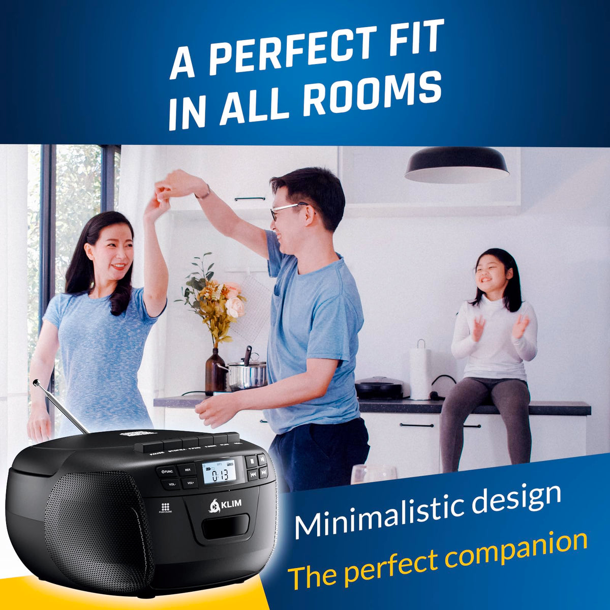 CD Cassette Player with Bluetooth AM FM Radio USB Drive G291638