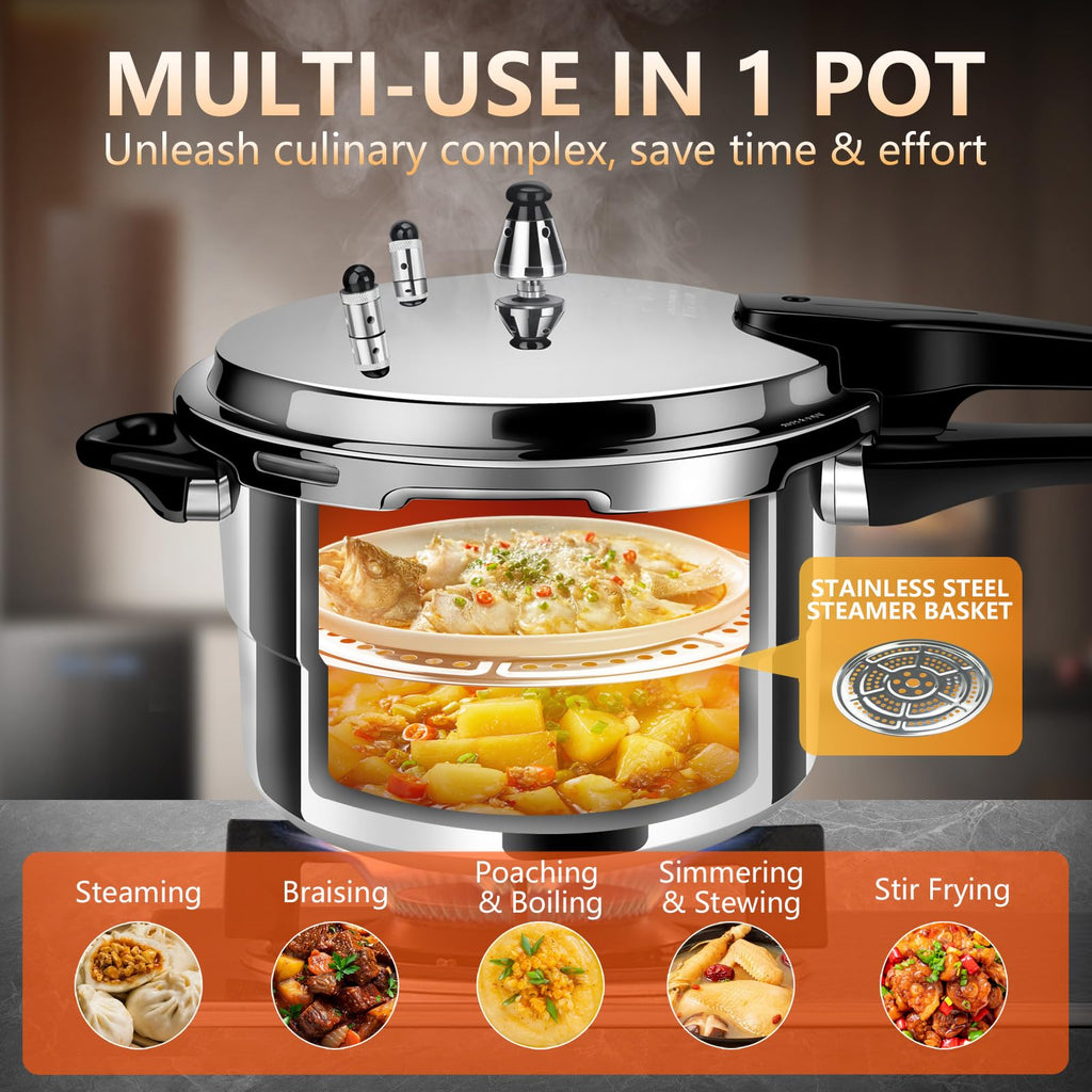 4.23 Quart Aluminum Stovetop Pressure Cooker J826