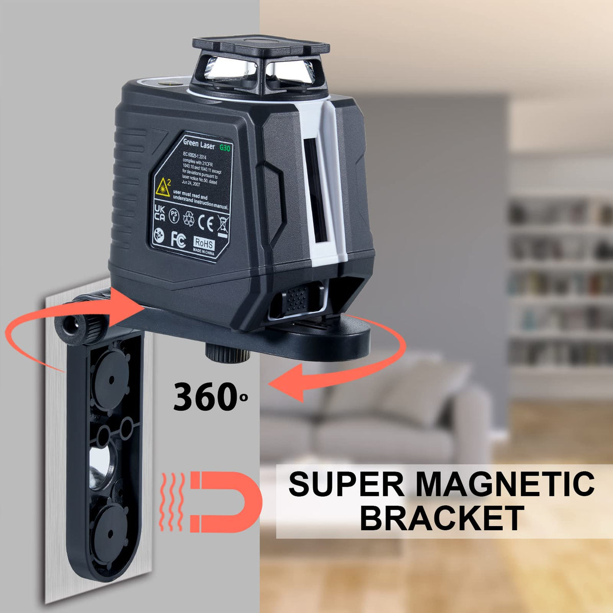 360° Self Leveling Laser Level with Tripod H220747