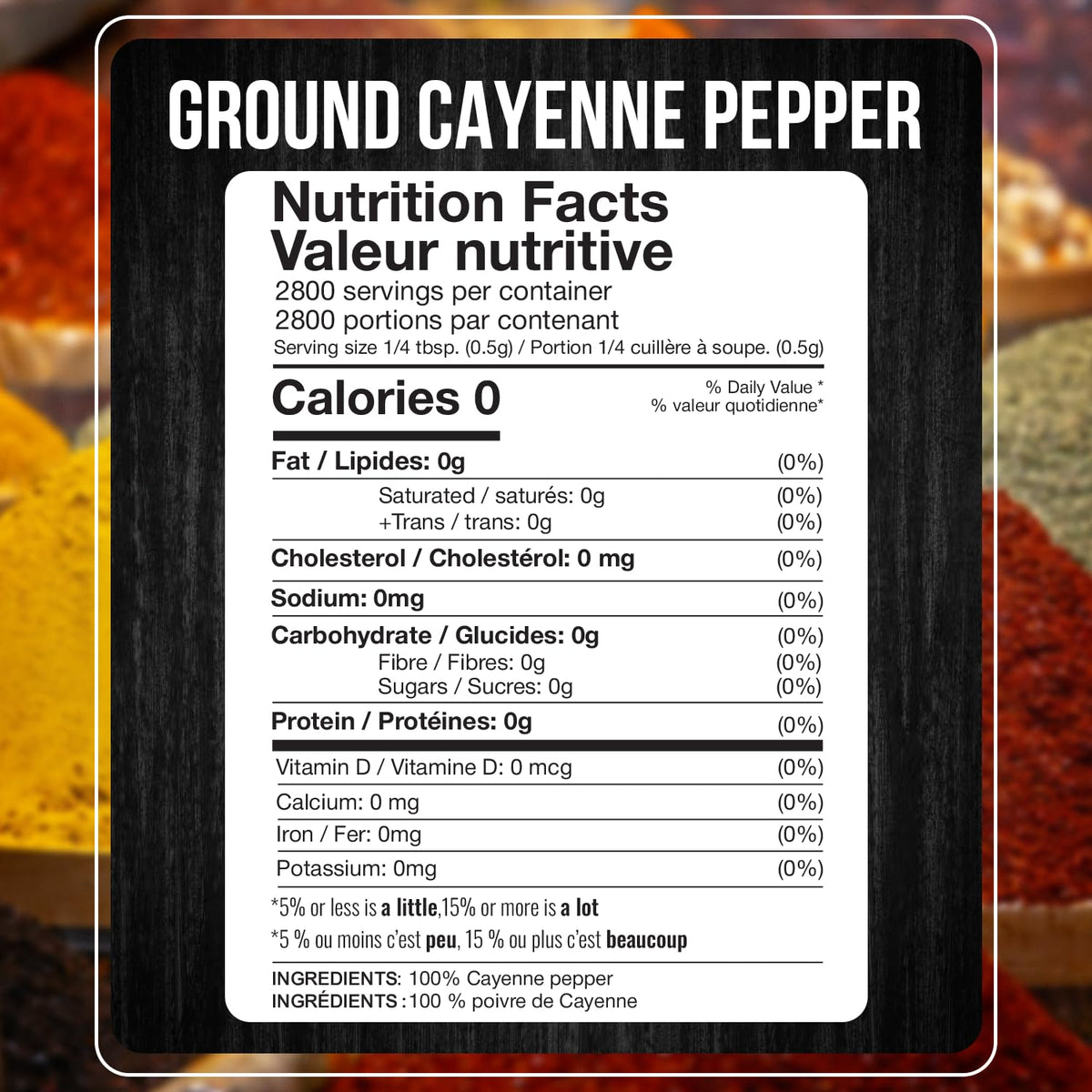 Cayenne Pepper Powder 5 LB Red Pepper Spice O751